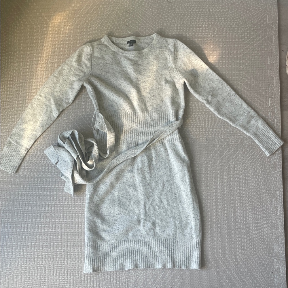 Ann Taylor Gray Wool Blend Sweater Dress